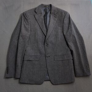 Calvin Klein Men 36S Blue Check Wool Linen Blend Sports Blazer